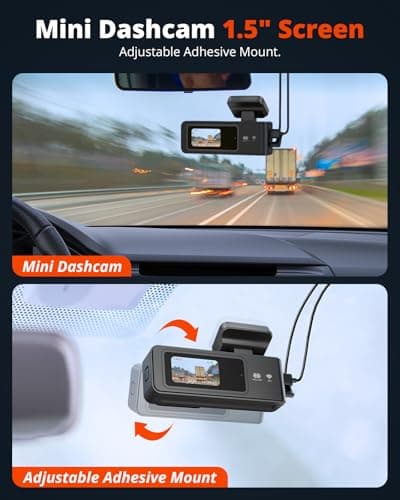 2K Dash Cam Front and Rear with 64GB SD Card, Wireless WiFi Dash Camera for Cars, 1.5'' Screen Mini Dashcam Front and Back, Support G-Sensor/Time Lapse 2 Kinds Parking Monitor 7