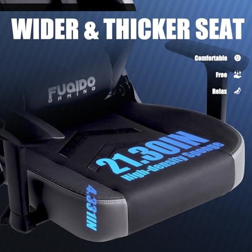 COLAMY Big and Tall Gaming Chair -Computer Gamer Chair, Ergonomic High Back PC Chair with Wide Seat for Adult Black 7
