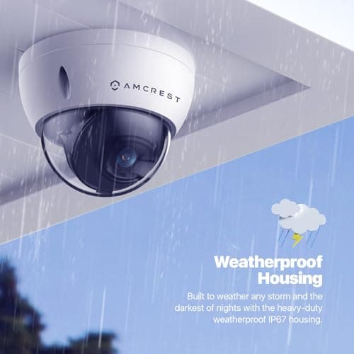 Amcrest 5MP POE Camera, Outdoor Vandal Dome Security POE IP Camera, 5-Megapixel, 98ft NightVision, 2.8mm Lens, IP67, IK10 Resistance, MicroSD 256GB (Sold Separately), Cloud, NVR (IP5M-D1188EW-AI-V3) 6