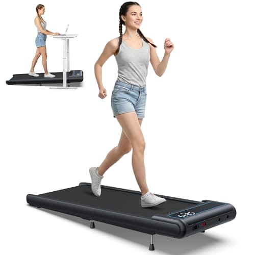 Walking Pad Under Desk Treadmill: Up to 10% Incline Voice Control 2.5HP Smart Treadmills Compatible with WELLFIT KINOMAP APP for Home Office - 265 LBS Capacity