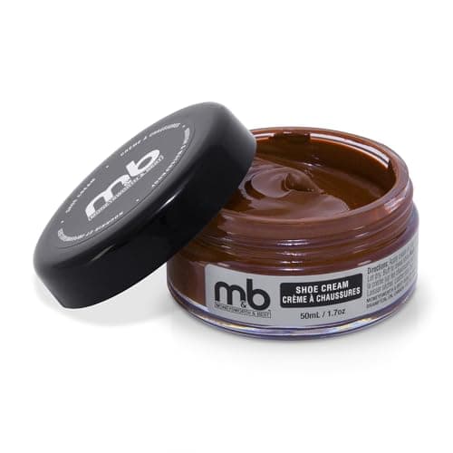 M&B Shoe Cream, Shoe Polish for Leather Shoes, Leather Conditioner for Shoes, Shoe Accessories, Cognac, 1.7 oz. 3