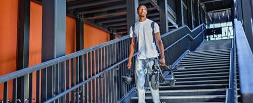 NIU Electric Scooter for Adults - Front Suspension, 600W Max Power, 18 Miles Range, Max Speed 17.4MPH, 9.5'' Pneumatic Tires, Dual Brakes, Easy Folding Portable Commuting Escooter, UL Certified 8