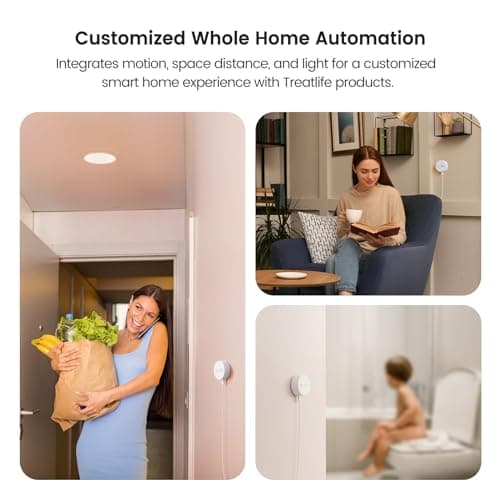 TREATLIFE WiFi Presence Sensor 1 Pack, 24G mmWave Radar Smart Motion Sensor Wired, Support Alexa/Google Home, Real-time Human Occupancy Sensor, No Hub Required 7