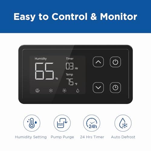 Moiswell 250 Pints Commercial Dehumidifier with Pump for Large Spaces, Industrial Heavy Duty Dehumidifiers with Drain Hose for Basements Warehouse Water Damage Restoration, 5-Year Warranty 5