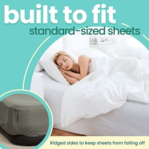 EZ INFLATE Air Mattress with Built in Pump - Twin Size Double-High Inflatable Mattress with Flocked Top - Easy Inflate, Waterproof, Portable Blow Up Bed for Camping & Travel 8