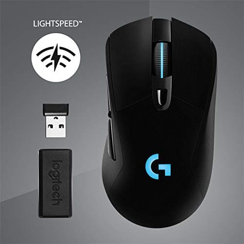 Logitech G703 Lightspeed Wireless Gaming Mouse W/Hero 25K Sensor, PowerPlay Compatible, Lightsync RGB, Lightweight 95G+10G Optional, 100-25, 600 DPI, Rubber Side Grips - Black 7