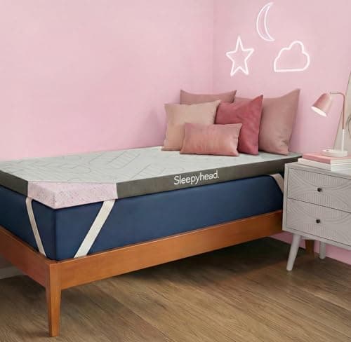 Sleepyhead Twin XL 3 Inch Super Memory Foam Mattress Topper for College Dorm – Copper & Gel Infused, Cooling, Washable Cover, Thick & Comfortable Mattress Pad, Dorm Room Essentials (XL Twin 3")