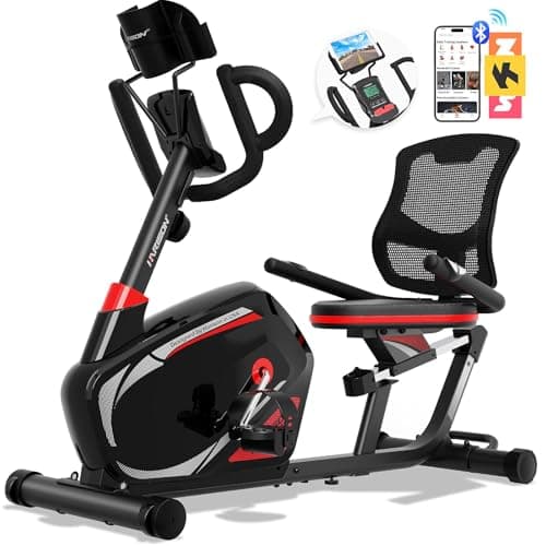 HARISON Pro Recumbent Exercise Bike 400 lbs Capacity, Magnetic Recumbent bike for Adult and Seniors, Recumbent Stationary bike for Home with Smart Bluetooth App, LCD Monitor, Heart Rate monitor