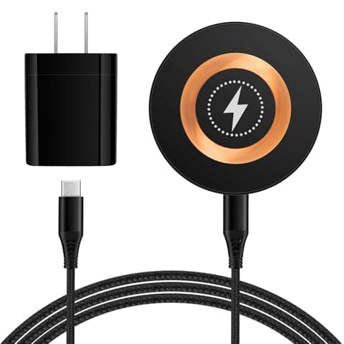 Magnetic Wireless Charger Dock Magsafe Fast Charging Pad for Android Samsung Galaxy S26 Ultra Z Fold7 Flip7 S25Ultra S24FE S23 S22,Wireless Charging Station with USB C Adapter for iPhone 17 16,Pixel10