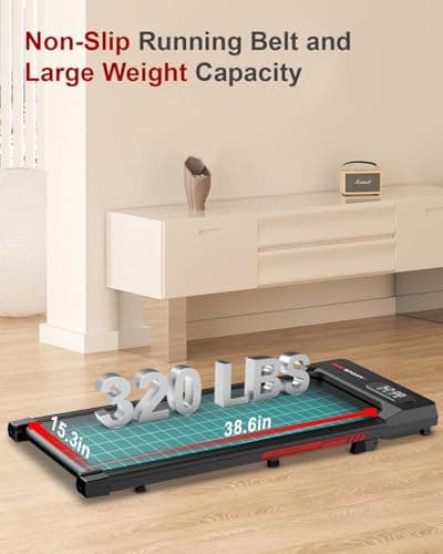 HomeFitnessCode Walking Pad with 5% Incline, Under Desk Portable Treadmill for Home Office 4 in 1, 2.5HP Ultra Quiet<45dB, Remote Control, LCD Display, 300+ LB Capacity 6