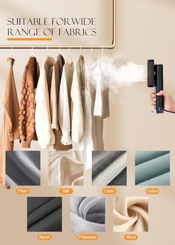 Portable Clothes Steamer, Fast Heat-Up Handheld Garment Steamer with 90ml Tank and Heat-Resistant Glove for Home, Office, and Travel 6