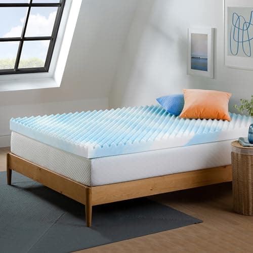 ZINUS 4 Inch Swirl Gel Cooling Memory Foam Mattress Topper, Smaller, More Convenient WonderBox Packaging, Cooling, Airflow Design, CertiPUR-US Certified, King 10