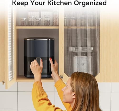 Simple Deluxe 12-in-1 Air Fryer 6.34 Qt, Digital Preset Airfryer with Visible Window, Nonstick and Dishwasher-Safe Basket, Air Fry, Roast, Bake, Dehydrate, Fries, 1700W, Gary 7