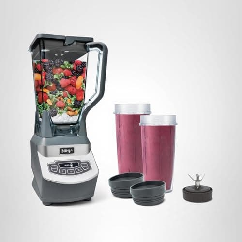 Ninja BL660 Professional Compact Smoothie & Food Processing Blender, 1100-Watts, 3 Functions -for Frozen Drinks, Smoothies, Sauces, & More, 72-oz.* Pitcher, (2) 16-oz. To-Go Cups & Spout Lids, Gray 9