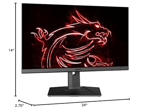 msi G272QPF, 27" Gaming Monitor, 2560 x 1440 (QHD), Rapid IPS, 1ms, 170Hz, G-Sync Compatible, HDR Ready, HDMI, Displayport, Tilt, Swivel, Height Adjustable, Pivot 7
