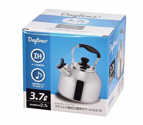 JapanBargain 1914, Tea Kettle Stainless Steel Whistling Water Coffee Tea Kettle Teapot Tea Pot for Stove Top IH Induction Ready Large Capacity Mirror Finish, 3.7 Liter 5