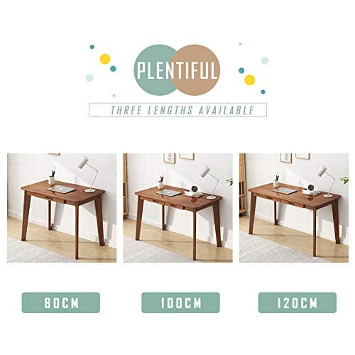 IOTXY Solid Wood Writing Desk - Home Office Workbench Desk with Drawer, Laptop Computer Work Study Table 8