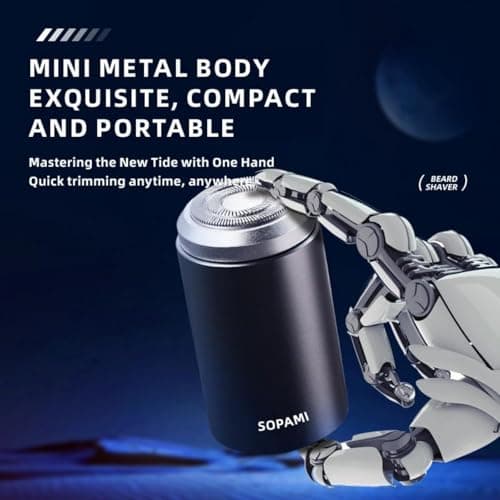 SOPAMI Mini Shaver, Mini Electric Shavers for Men, Mini Electric Shaver, USB C Rechargeable Waterproof Electric Razor Trimmer 5