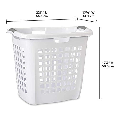 STERILITE 12258004 Carry Hamper, 19-7/8", White 2