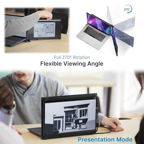 Portable Monitor for Laptops, New Mobile Pixels Duex Plus DS 13.3" Full HD IPS Dual Laptop Monitor, USB C/HDMI Plug and Play Laptop Screen Extender,Windows/Mac/Android/Switch Compatible 7