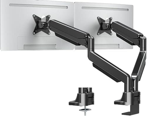 MOUNTUP Dual Monitor Mount fits 42 40 39 37 34 32 27 inch Ultrawide Screen, Holds 6.6-33lbs, Dual Monitor Arm Desk Mount, Heavy Duty Monitor Stand for 2 Monitors, with Clamp/Grommet Base