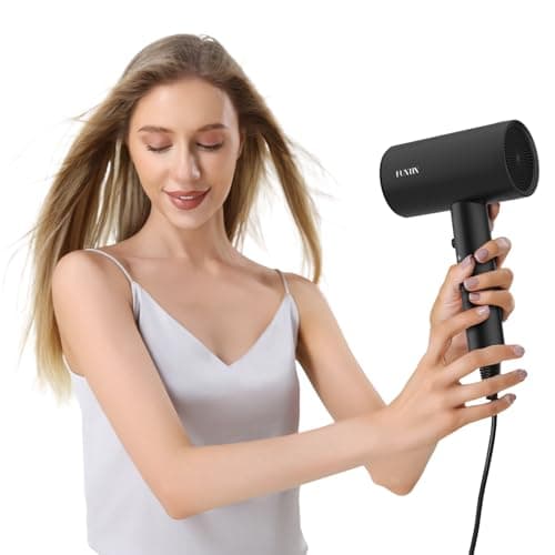 FUNTIN Hair Dryer, Blow Dryer with Diffuser Brush Comb for Women 4C Thick Curly Hair 1800w-Professional Black 7