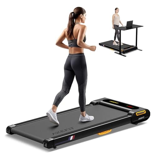 AXEFIT Under Desk Treadmill, Quiet 2 in 1 for Walking & Jogging, 2.5HP Portable with Remote Control, LED Display