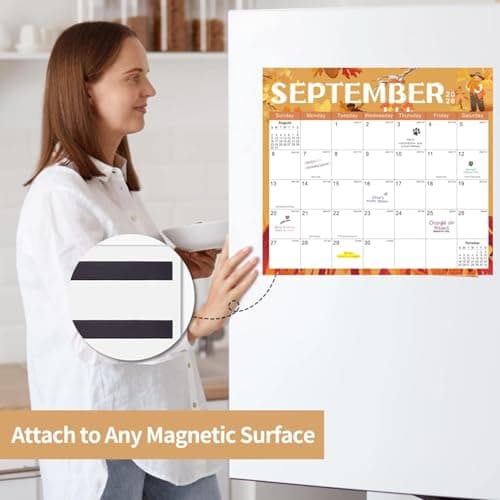 2026 Magnetic Fridge Calendar 18 Monthly Magnetic Calendar for Refrigerator 2025-2026 Wall Calendar Planner Runs from January 2026 Until June 2027 Easy Organizing Markers Tearable (Festive) 5