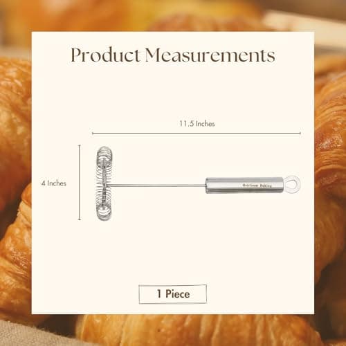 Heirloom Swedish Sauce and Gravy Whisk for Easy Mixing | Durable Stainless Steel with Ergonomic Handle | Ideal for making gravies, sauces, custard, pie filling. Whisks for Cooking 5