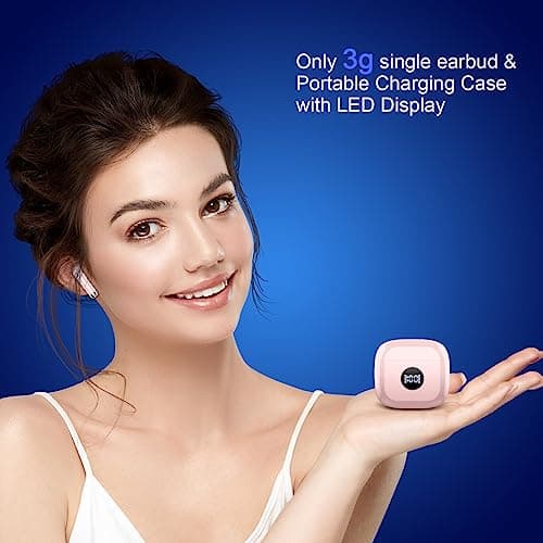 Wireless Earbuds, Bluetooth 5.4 Ear Buds LED Power Display Headphones Bass Stereo, Bluetooth Earbuds in-Ear Noise Cancelling Mic, 40H Playback Mini Case IP7 Waterproof Sports Earphones for Android iOS 5