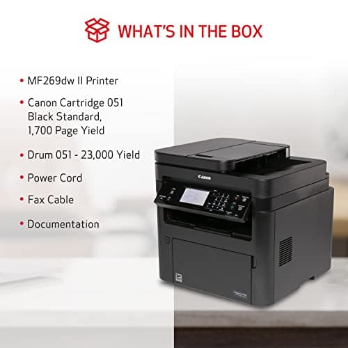 Canon imageCLASS MF269dw II - Monochrome, Duplex Wireless Laser Printer, All-in-One with Scanner, Copier, Fax, Auto Document Feeder, Mobile Ready, 30 PPM, Black 7