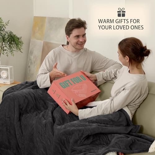 ESTINGO Electric Blanket Queen Size, 84"x90" Queen Heated Blanket with Dual Control of 5 Heating Levels & 10 Hours Auto Off, Fast Heating Blanket for Home Bedding Use, Dark Gray 6