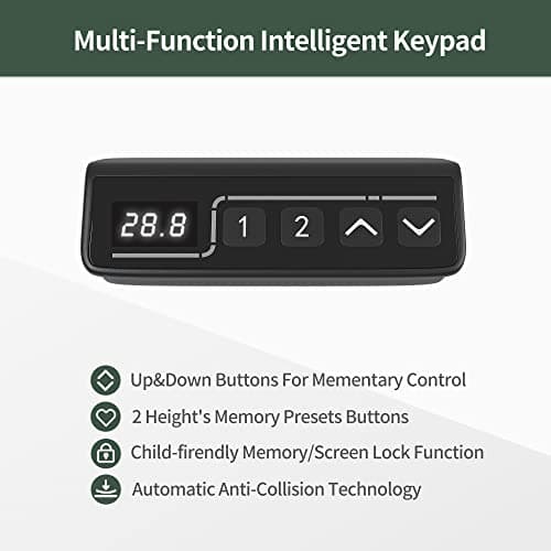 FEZIBO Corner Standing Desk, 48 Inches L Shaped Standing Desk, Electric Stand Up Corner Desk, Home Office Sit Stand Desk with White Top and White Frame 8