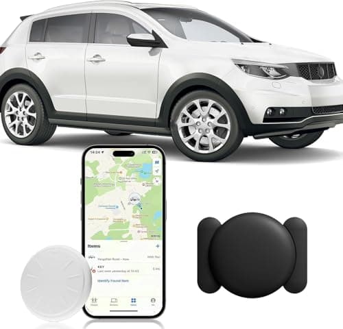 Mini GPS Car Tracker,Real Time Car Locator GPS Tracker for Vehicles,No Subscription Magnetic Anti-Theft Vehicle Tracking Device Work with Apple Find My App (iOS Only) (Black,1PCS)