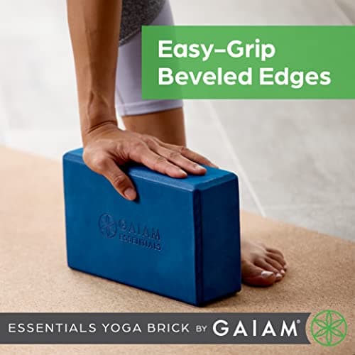 Gaiam Essentials Yoga Brick | Sold as Single Block | EVA Foam Block Accessories for Yoga, Meditation, Pilates, Stretching (Navy) 6