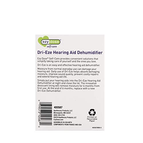 EZY DOSE Dehumidifier for Hearing Aid Cleaning, Small Container for Home or Travel, Easy to Use, Everyday Cleaner, Protection Against Moisture and Sweat, BPA Free 2