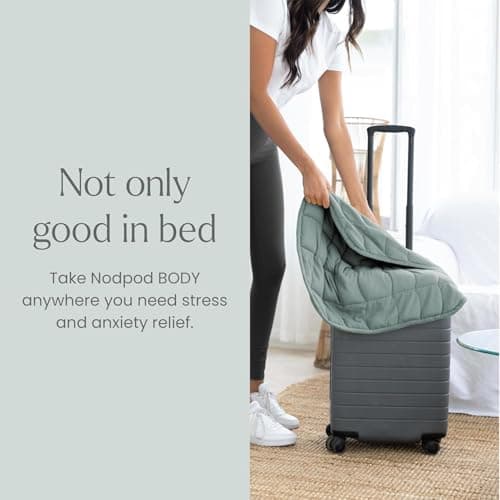 nodpod Body 6.5lb Patented Compact Weighted Blanket I Perfect for Relaxation, Sleeping & Travel l I Glass Bead Filled, Machine Washable (29" x 24") - Sage 7