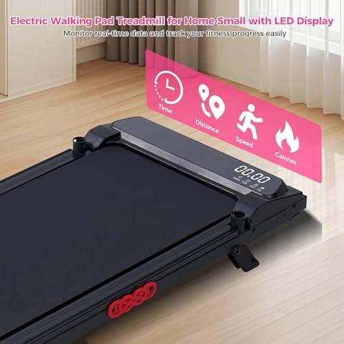 Walking Pad with Handle Bar and Incline, 3.0HP Electric Portable Small Treadmills with Incline for Home Small Spaces, 0.6-7.6MPH Compact Walking Pads Treadmill with Handles, 350LBS 8