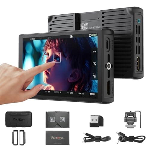 Portkeys LH5C Camera Monitor 5.4" 800nits Field Monitor Wired Control for A7MV/A9II/A7SIII/A7MIV/A9M3/A6700/A7CII/FS5/FS7/FX2/FX30/FX6/FX9/PXW-Z200/A1/ZV-1/ZV-E1, R5/6/7/8, BS1H/BGH1/GH5/6/7, etc