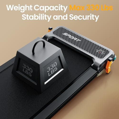 FINEHORSE 2 Side Walking Pad with Incline, 2 in 1 Under Desk Treadmills Walking Pad and Foot Massager for Home/Office, Portable Treadmill with Remote Control LED Display (Black) 7