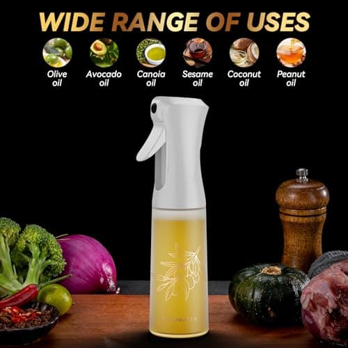 Oil Sprayer for Cooking -200ml Glass Olive Oil Sprayer - Oil Sprayer - Continuous Spray With Portion Control - Cooking Sprayer - Oil Spray Bottle - Kitchen Gadgets for Air Fryer, Salad, Cooking 6