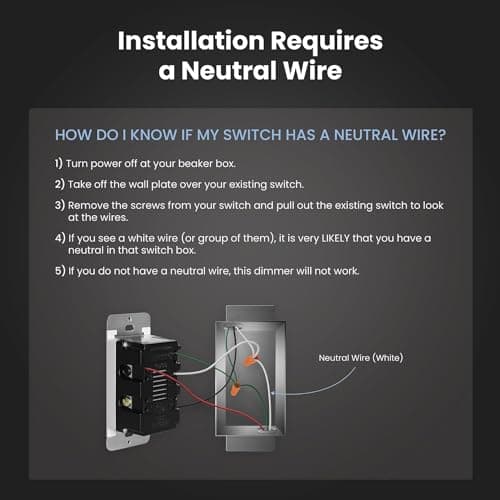 Feit Electric Wi-Fi Smart Dimmer Light Switch, 3 Pack, White 8