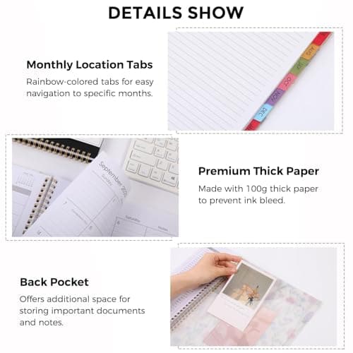 SKYDUE Appointment Book 2025-2026, Academic Hourly Planner from July 2025 - June 2026, 8.5" X 11" Weekly & Monthly Schedule Planner with 15-Minute Interval- Perfect for Daily Planning 6
