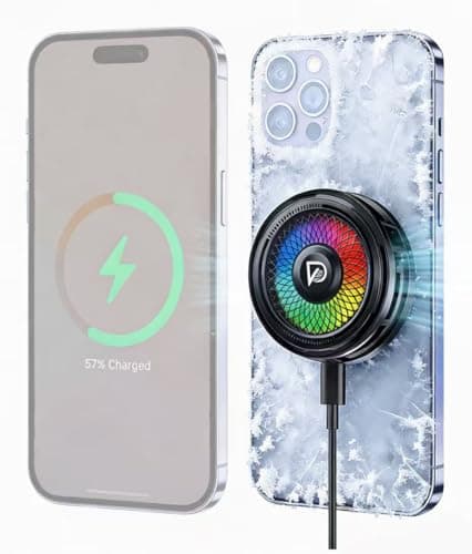 Doge&Vollar 25W Qi2 Certified Magnetic Charger with Cooling System - Phone Cooler for Gaming, Magsafe Charger for iPhone 17/16/15/14/13/12 Series
