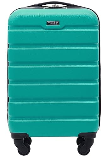 Wrangler 22" Hardside Spinner Carry-On Luggage, Teal
