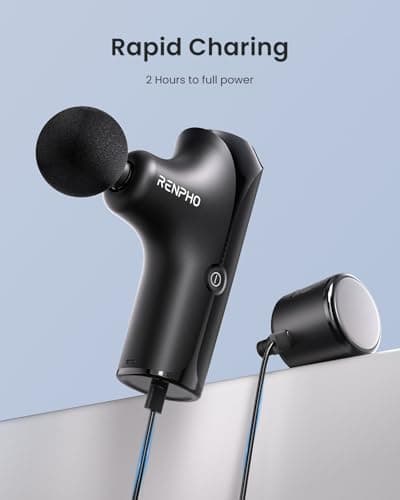 RENPHO Mini Thermacool Massage Gun with Heat and Cold, Professional Pocket-Sized Percussion Massager, FSA Eligible HSA, Portable Deep Tissue Massager, Quiet Operation with Travel Carry Bag 5
