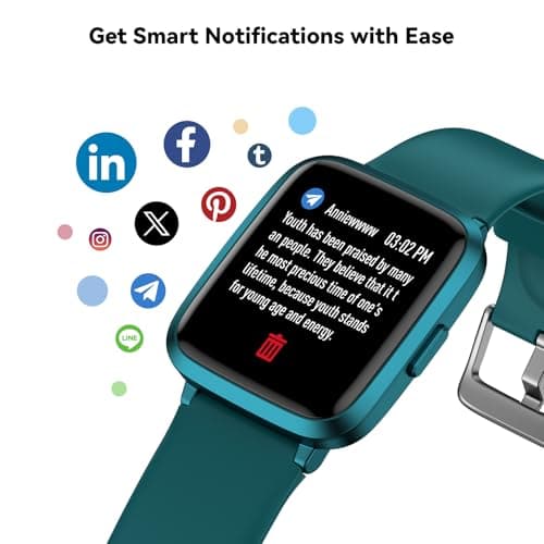 LIVIKEY Fitness Tracker Watch with Heart Rate Monitor, Activity Tracker with Pedometer, Sleep Monitor, Calories & Step Counter, IP68 Waterproof Smart Watches for Women Men Fitness Watch for Sports 5