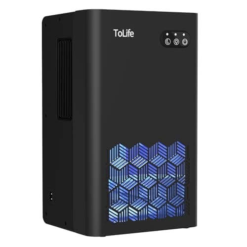 ToLife Dehumidifiers for Home, 1000 sq.ft Dehumidifier for Basement Bedroom Bathroom with 95 OZ Water Tank, Auto Shut Off 7 Colors LED Light, Black