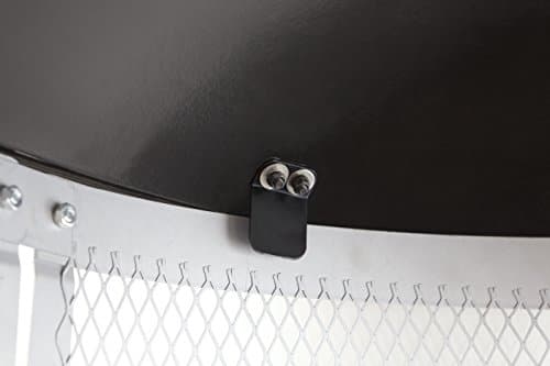 Fire Sense 01471 Fire Pit Bessemer Rolling Patio Fireplace Wooden Bonfire Porcelain Enamel Wood Burning with Wheels & Handle Grip for Outdoor Entertaining - Black & Silver - 28" 8