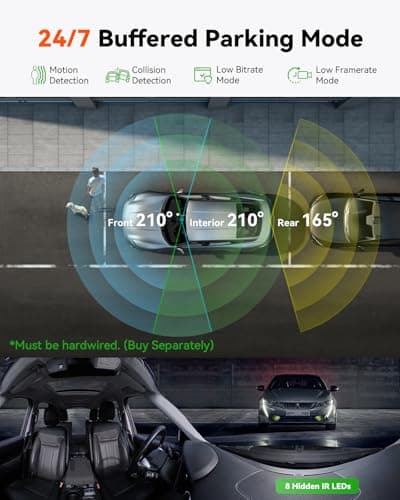 Vantrue E360 ACE 3 Channel WiFi Dash Cam, Dual STARVIS 2, 2.7K Front Rear Inside Dashcam, Handheld Action Camera, HDR, IR Night Vision, Voice Control, GPS, 24/7 Parking Mode, Support LTE & 1TB Max 6